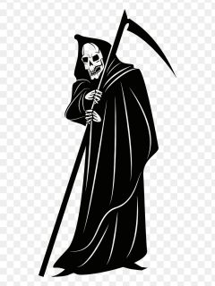 Grim reaper png sticker, Halloween